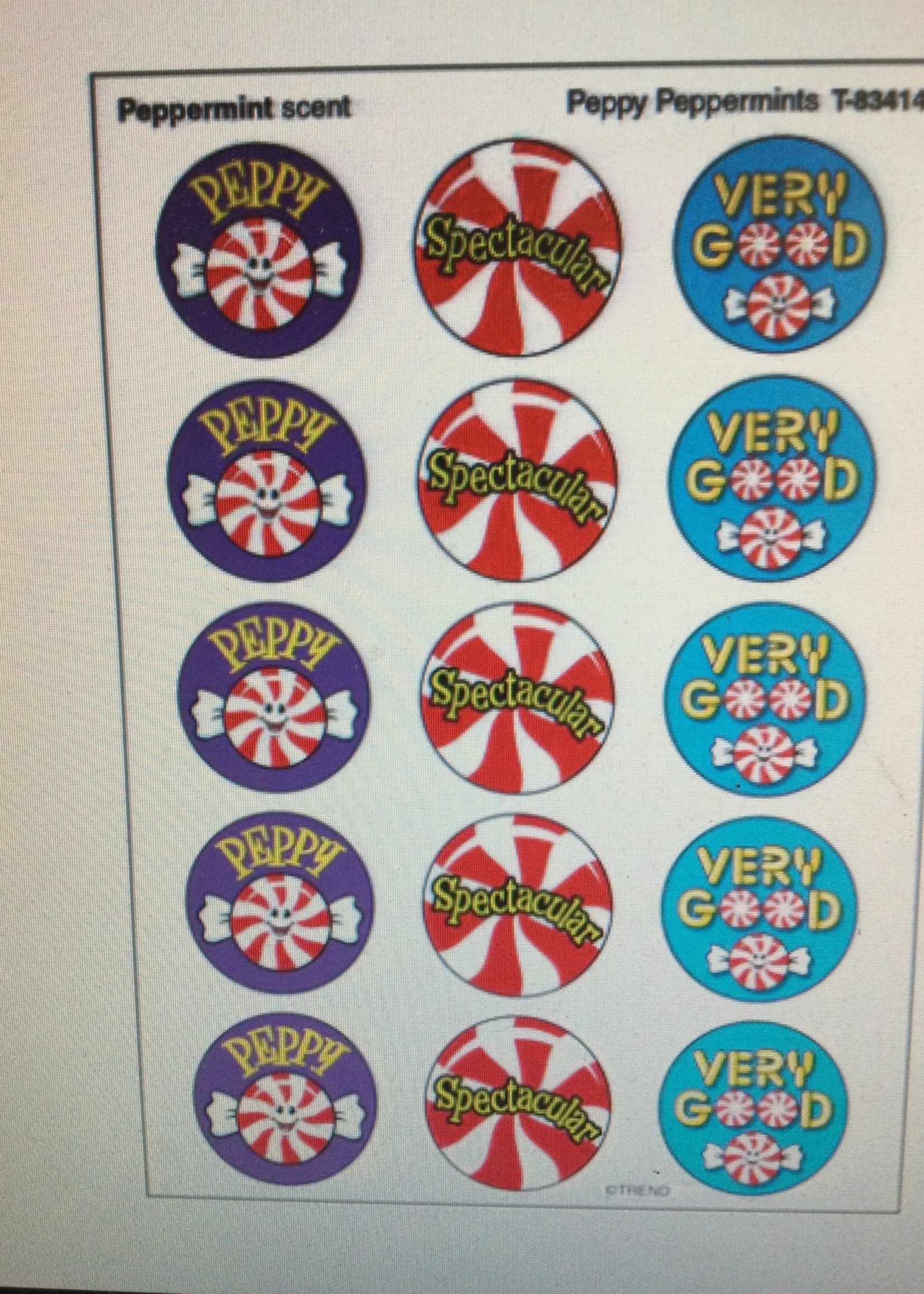 Peppy Peppermint Stinky Sticker 48pc