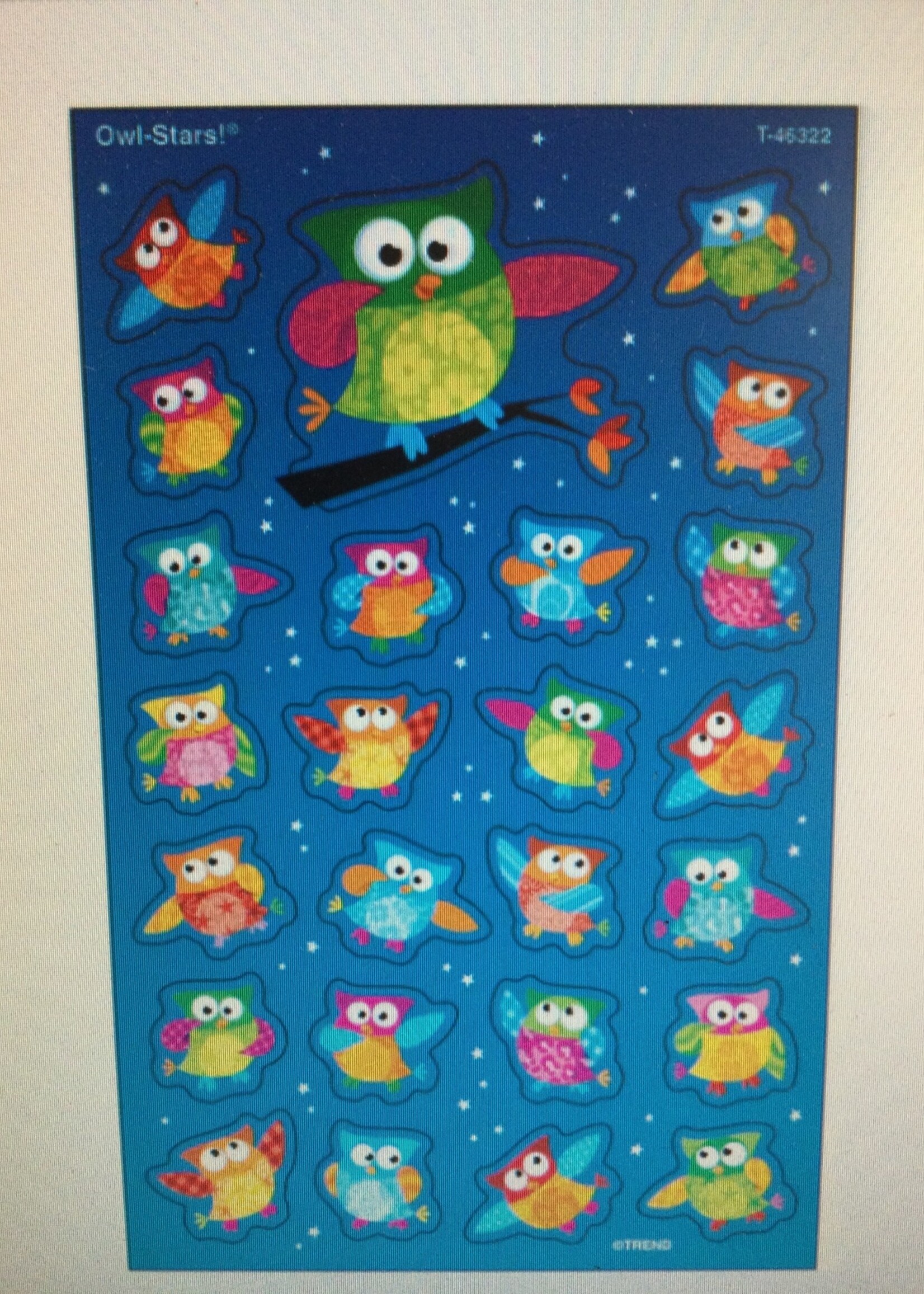 Owl Stars Stickers 8 sheets
