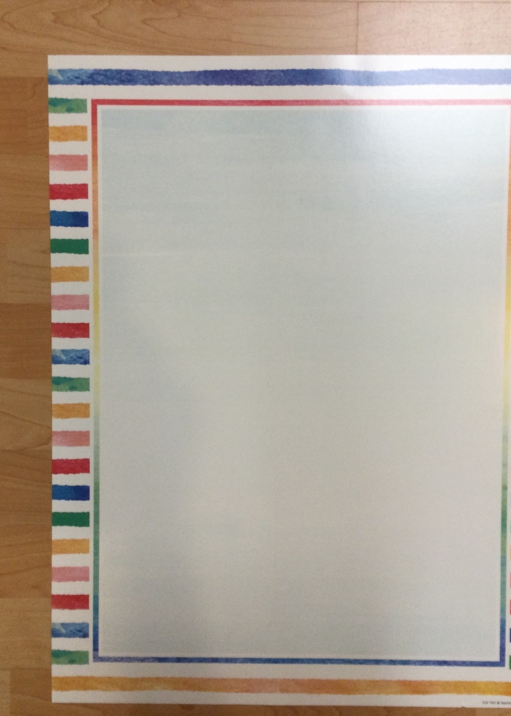 Watercolor Blank Chart