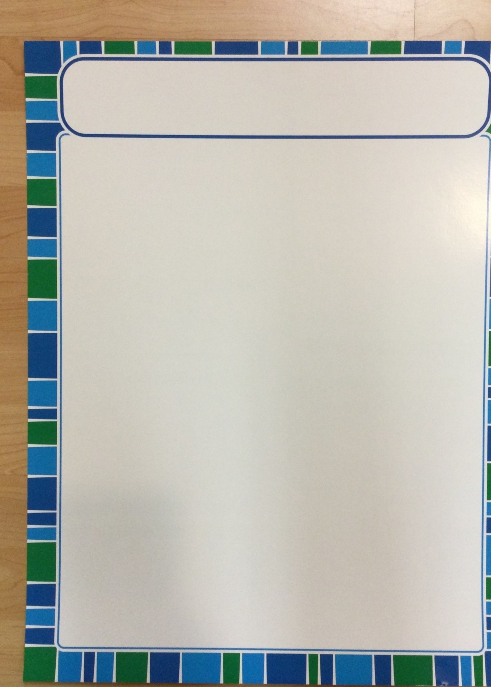 Stripetacular Cool Blue Blank Chart