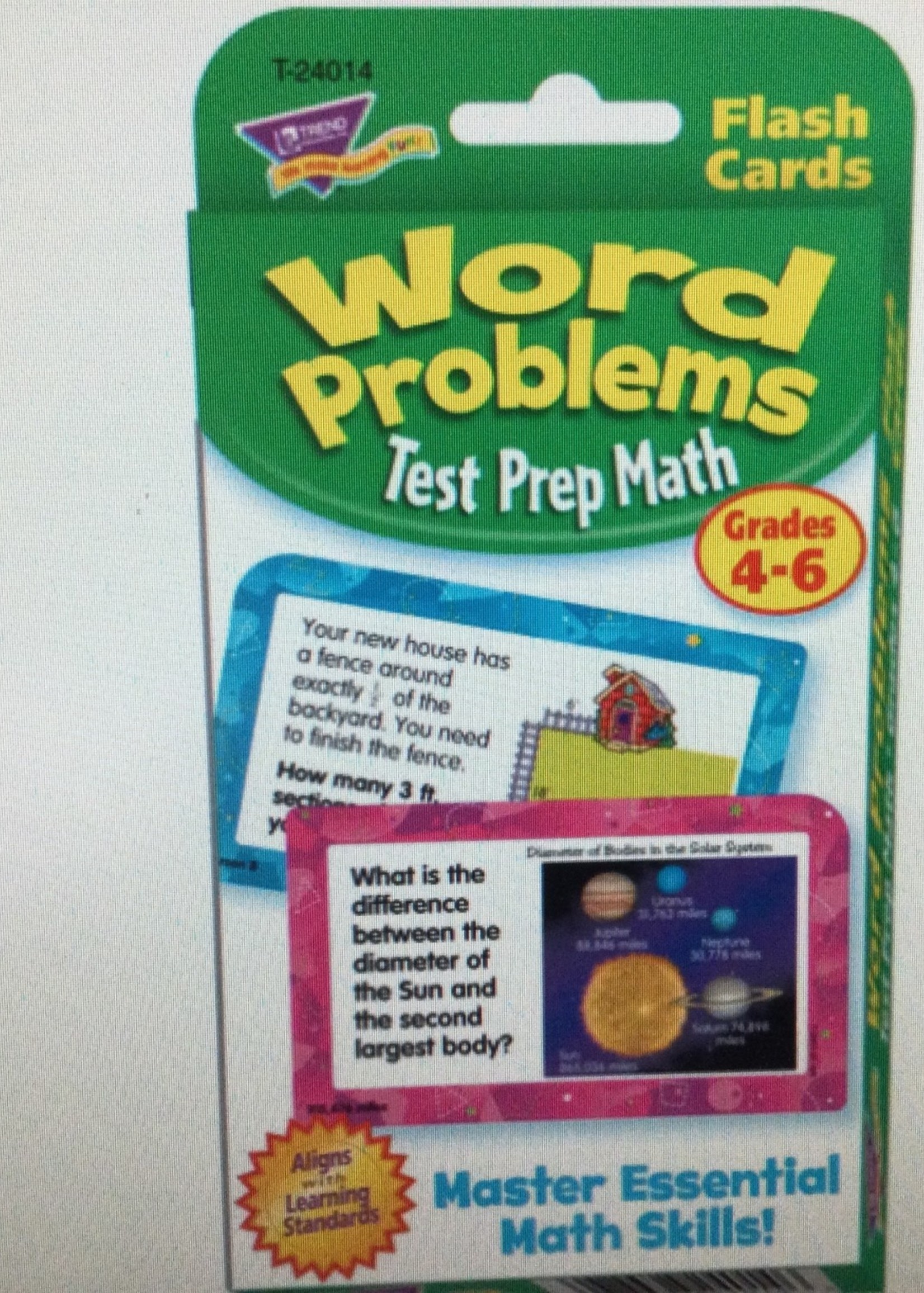 Word Problems Test Prep Cards Gr.4-6