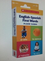 English-Spanish First Words Flash Cards 56pc