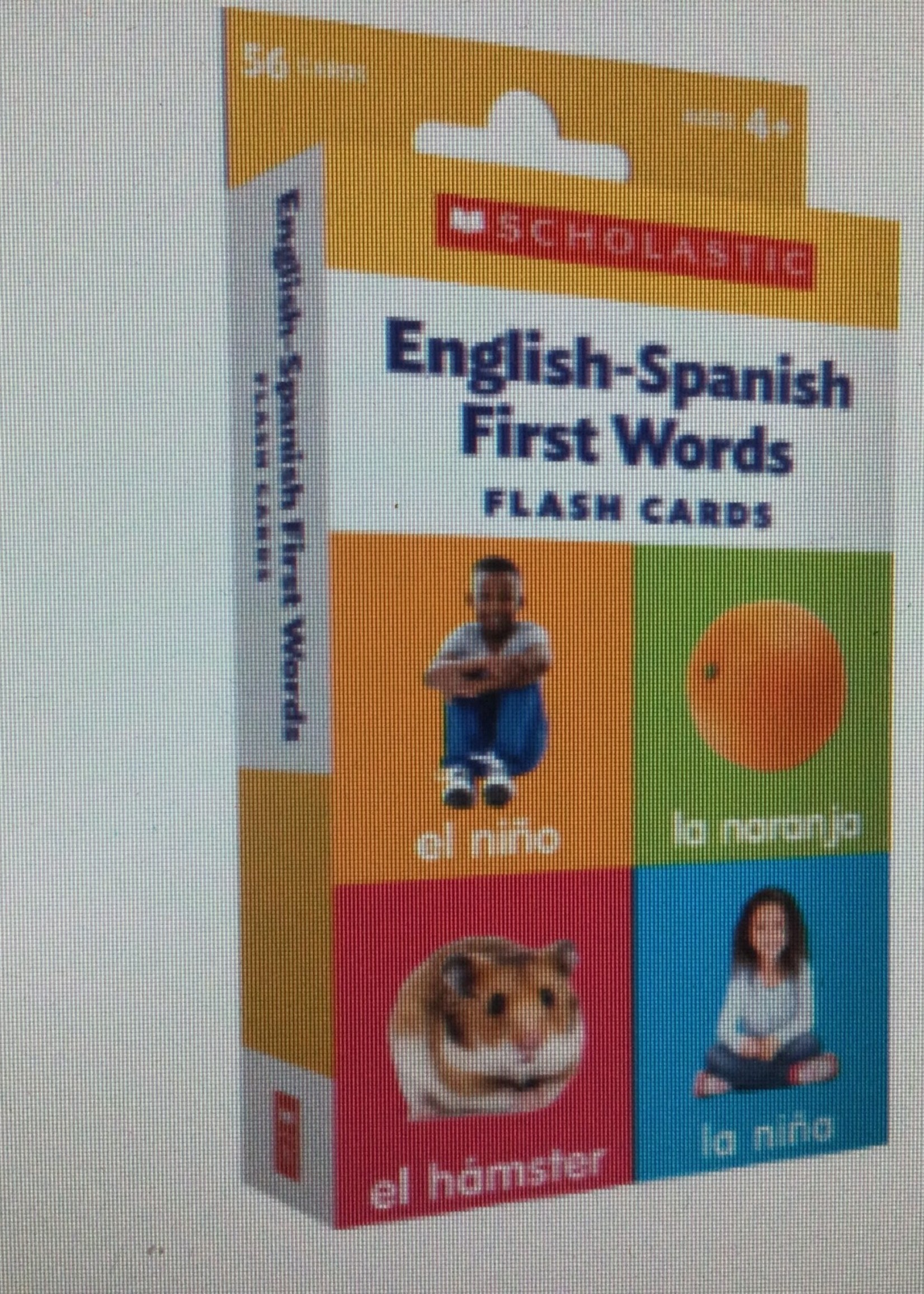English-Spanish First Words Flash Cards
