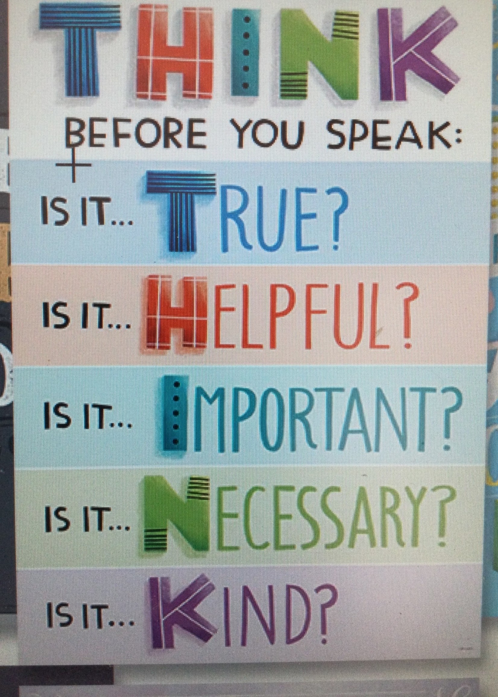 Think Before You Speak Poster