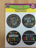 Chalkboard Birthday Badges