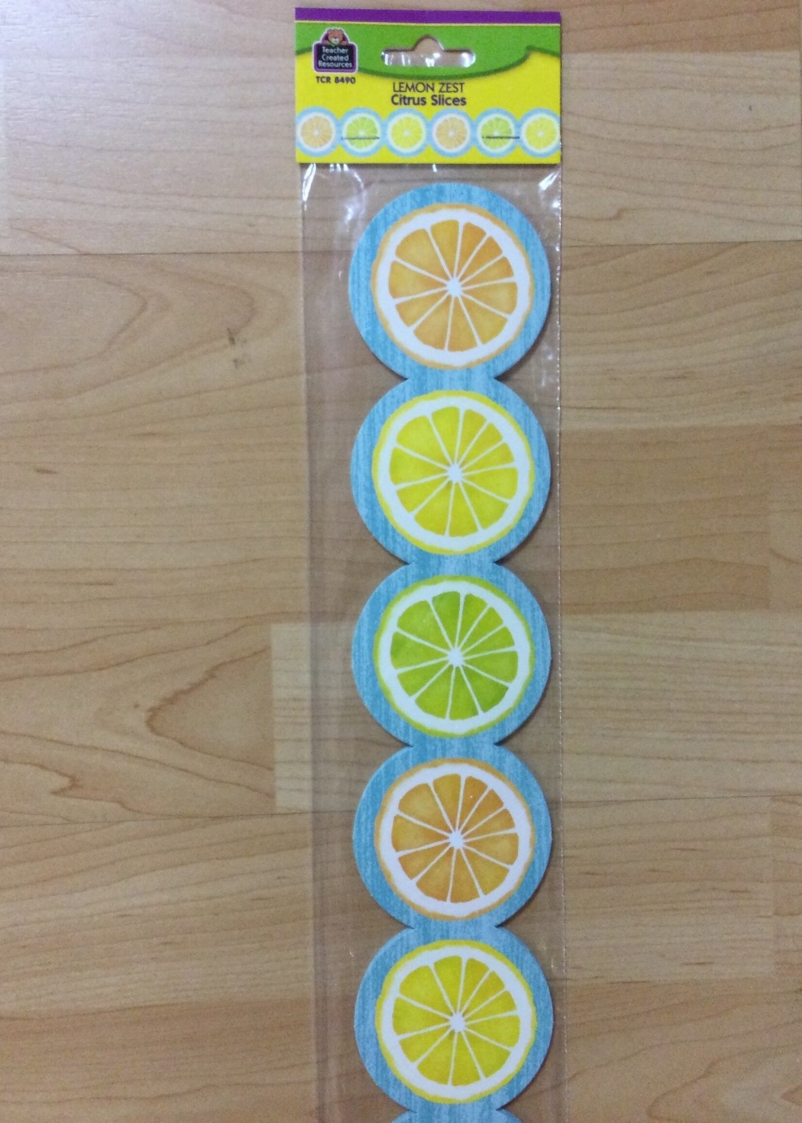 Lemon Zest Citrus Slices Border