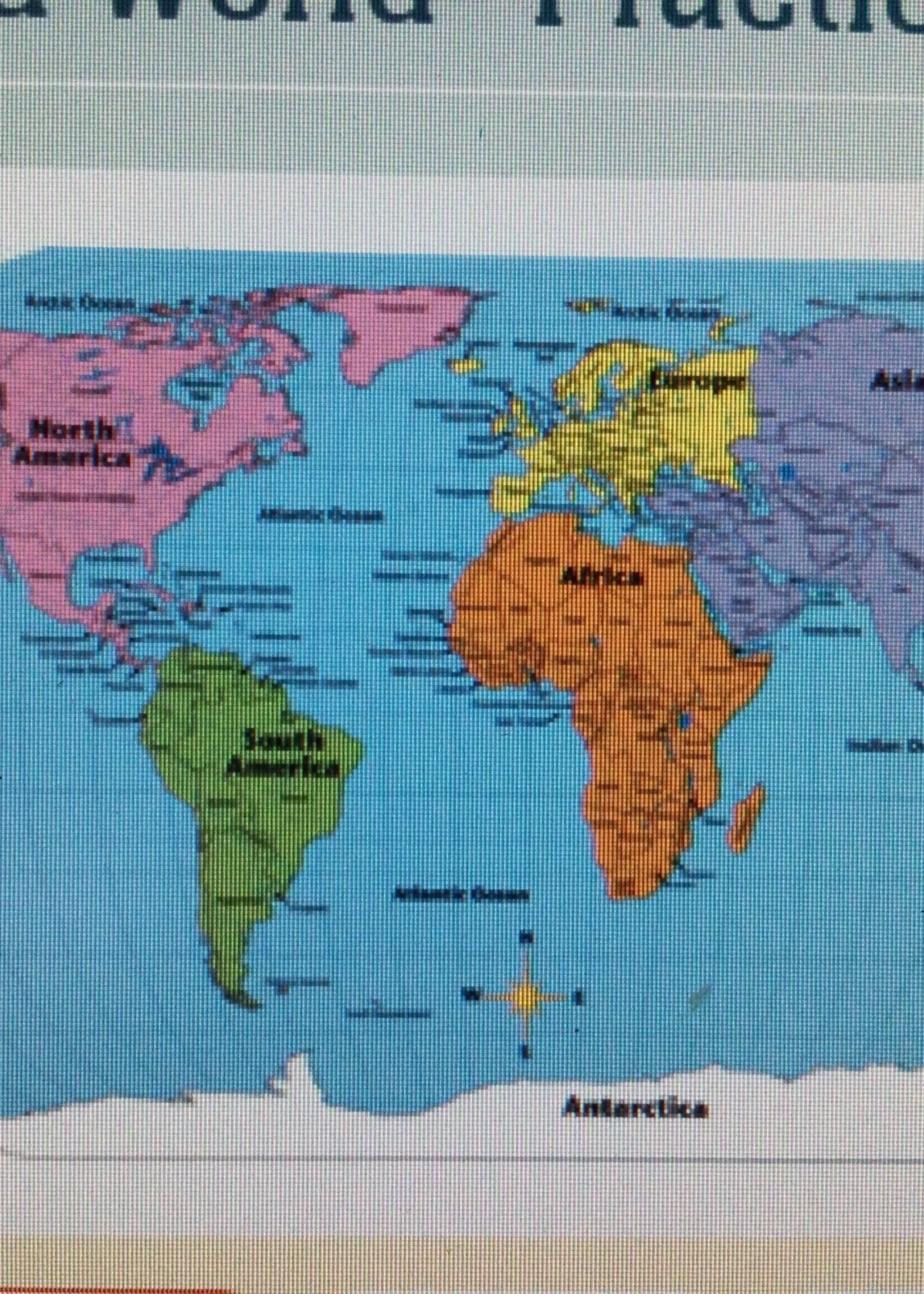 World Labeled Practice Map 30 pk