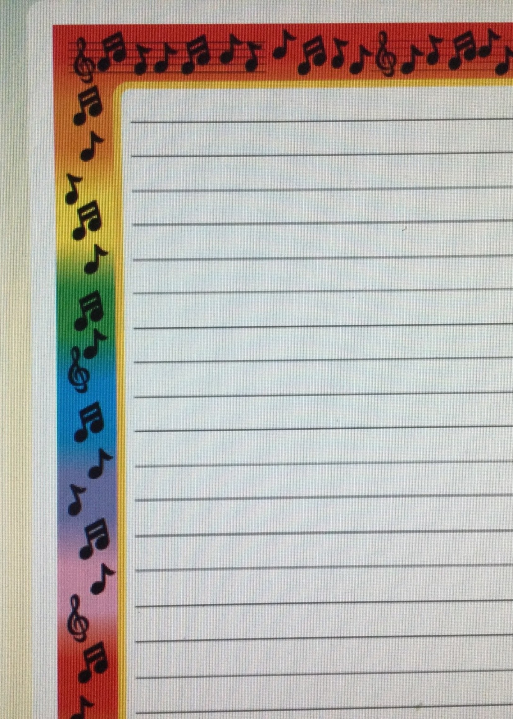 Music Border Notepad 50 sheets