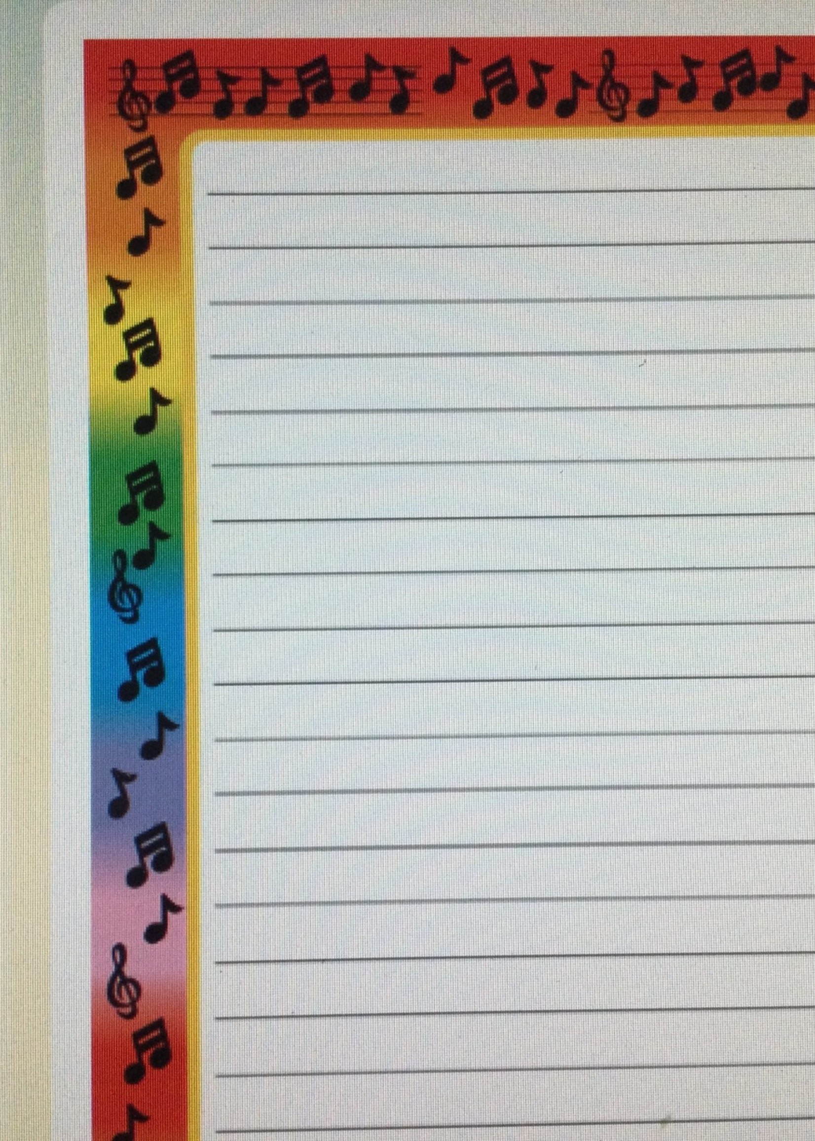 Music Border Notepad