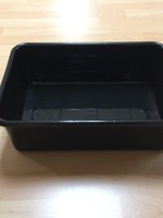 Large Black Plastic Storage Bin