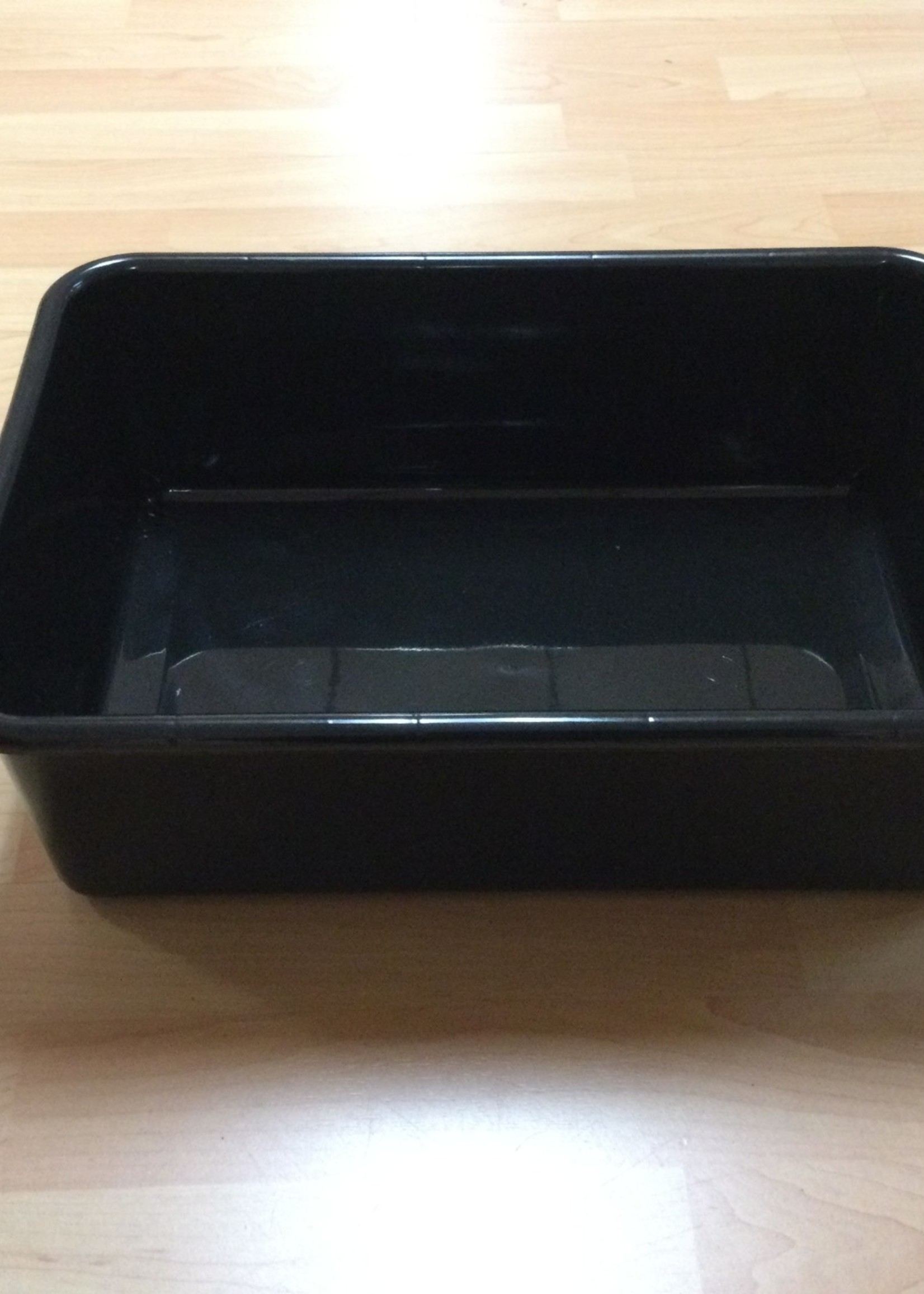 Large Black Plastic Storage Bin