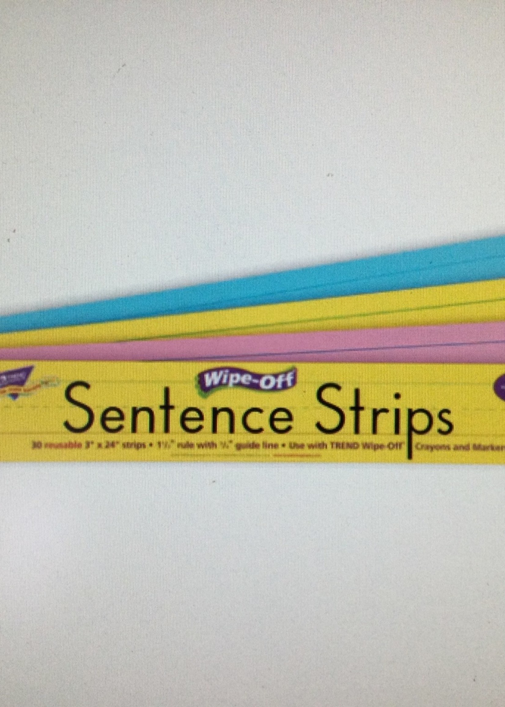 Wipe-Off Pastel Sentence Strips 30pc
