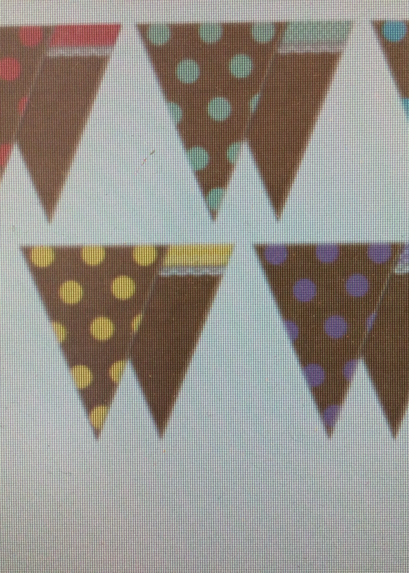 Shabby Chic Pennants w/ Pizzazz 16pc