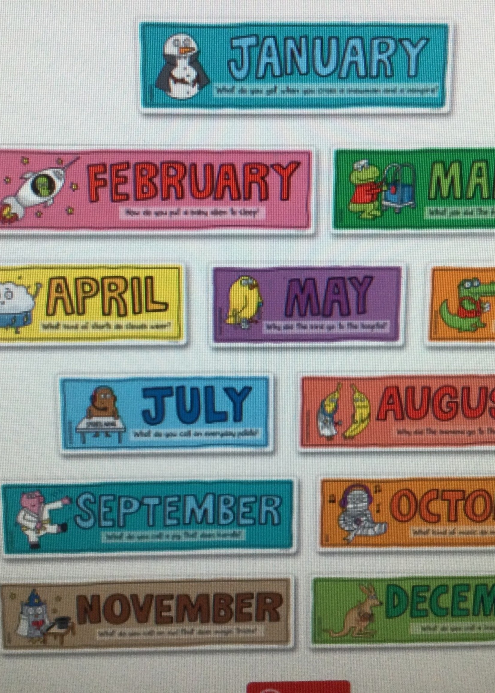 So Much Pun Calendar Months