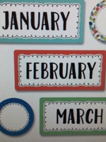 Color Pop Calendar Months