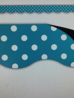 Teal Polka Dots Mag Border 24"