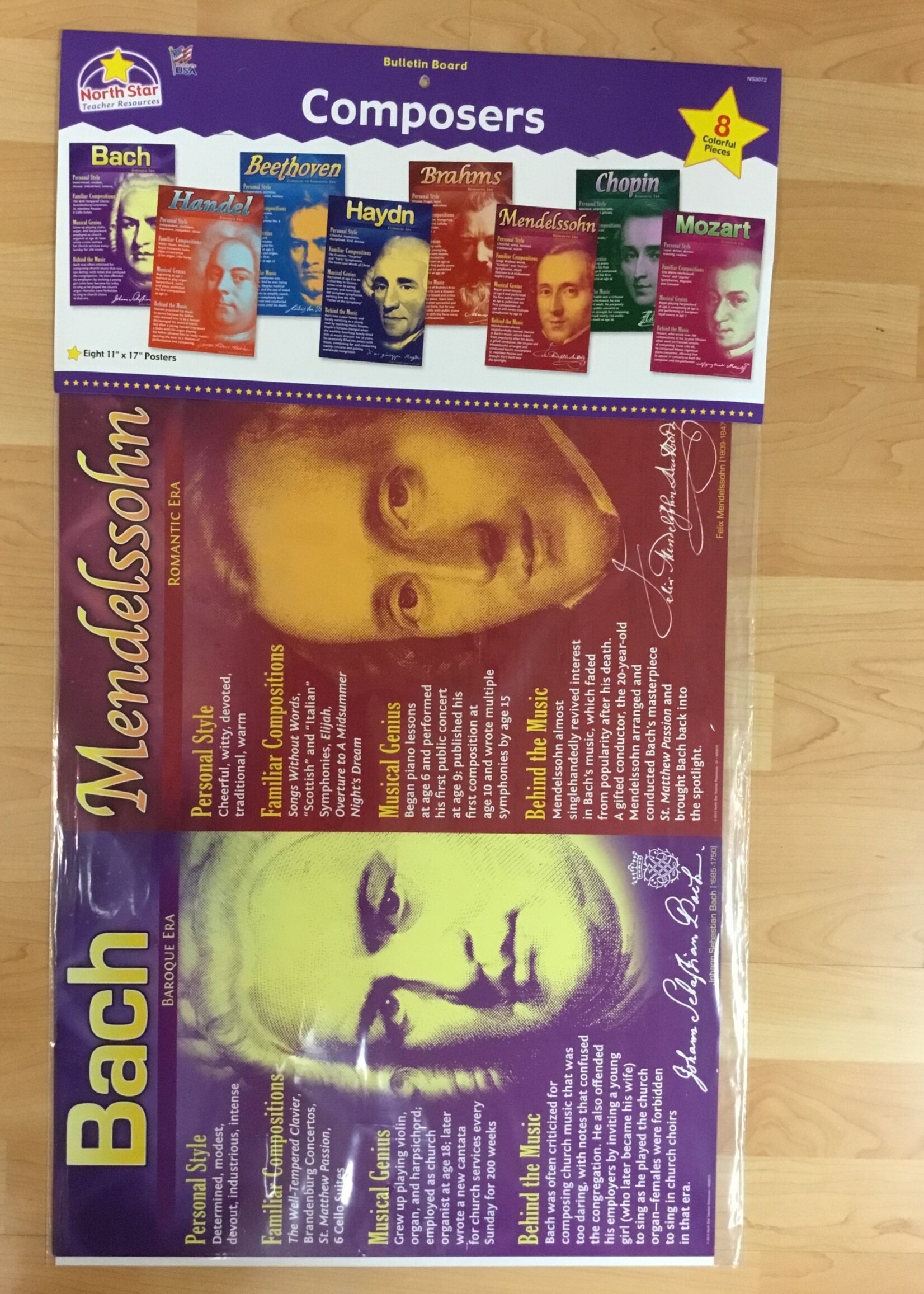 Composers Bulletin Board 8pc