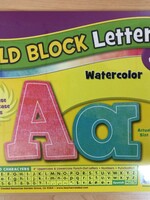 Watercolor 4" Bold Block Letter