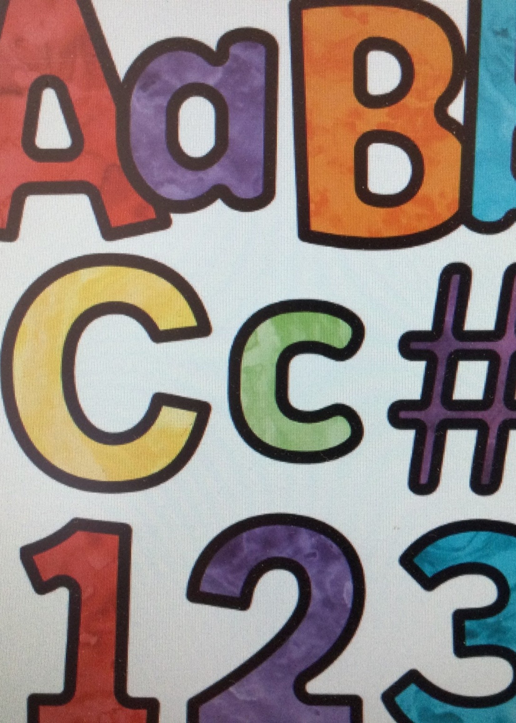 Watercolor 4" Combo Pack Letters 219pc