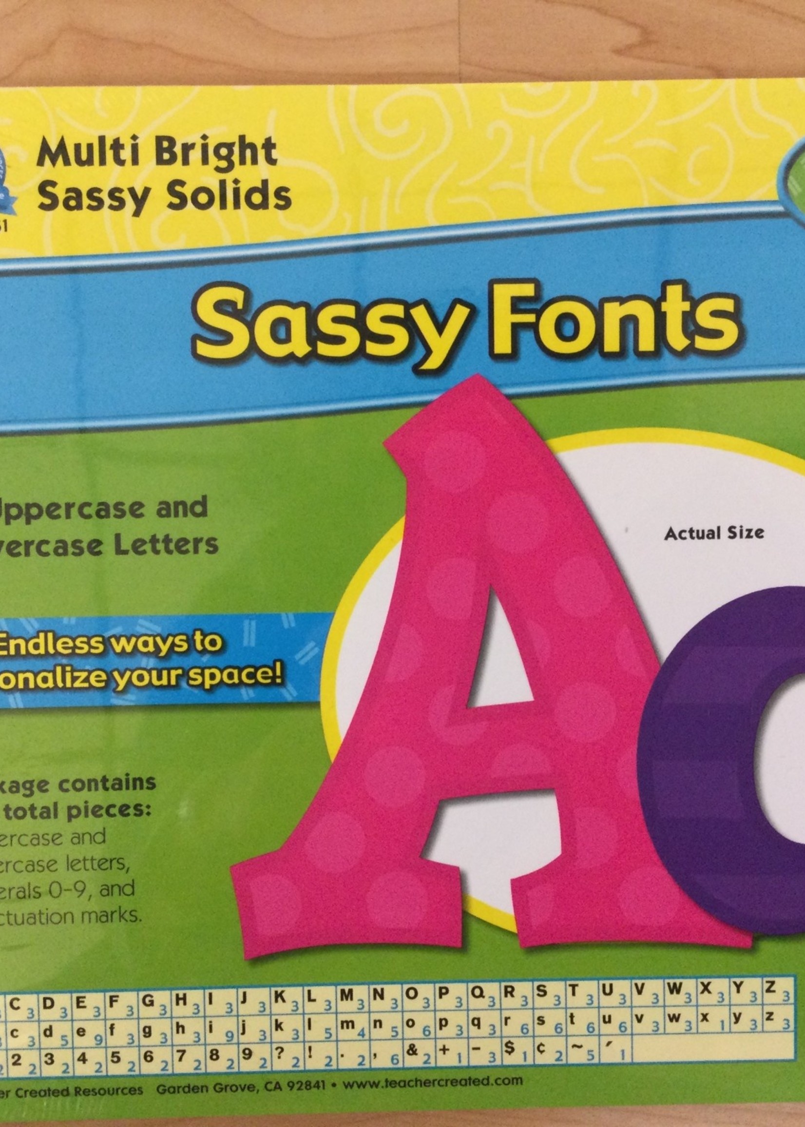Multi Bright Sassy Solid 5" Letters