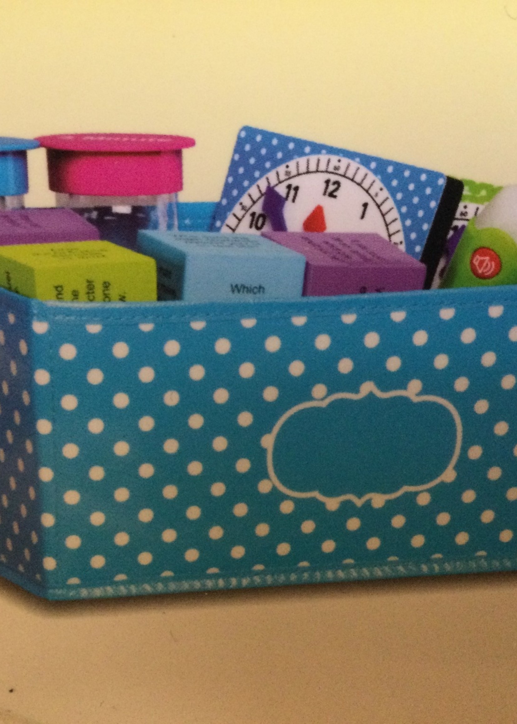 Aqua Polka Dots Small Storage