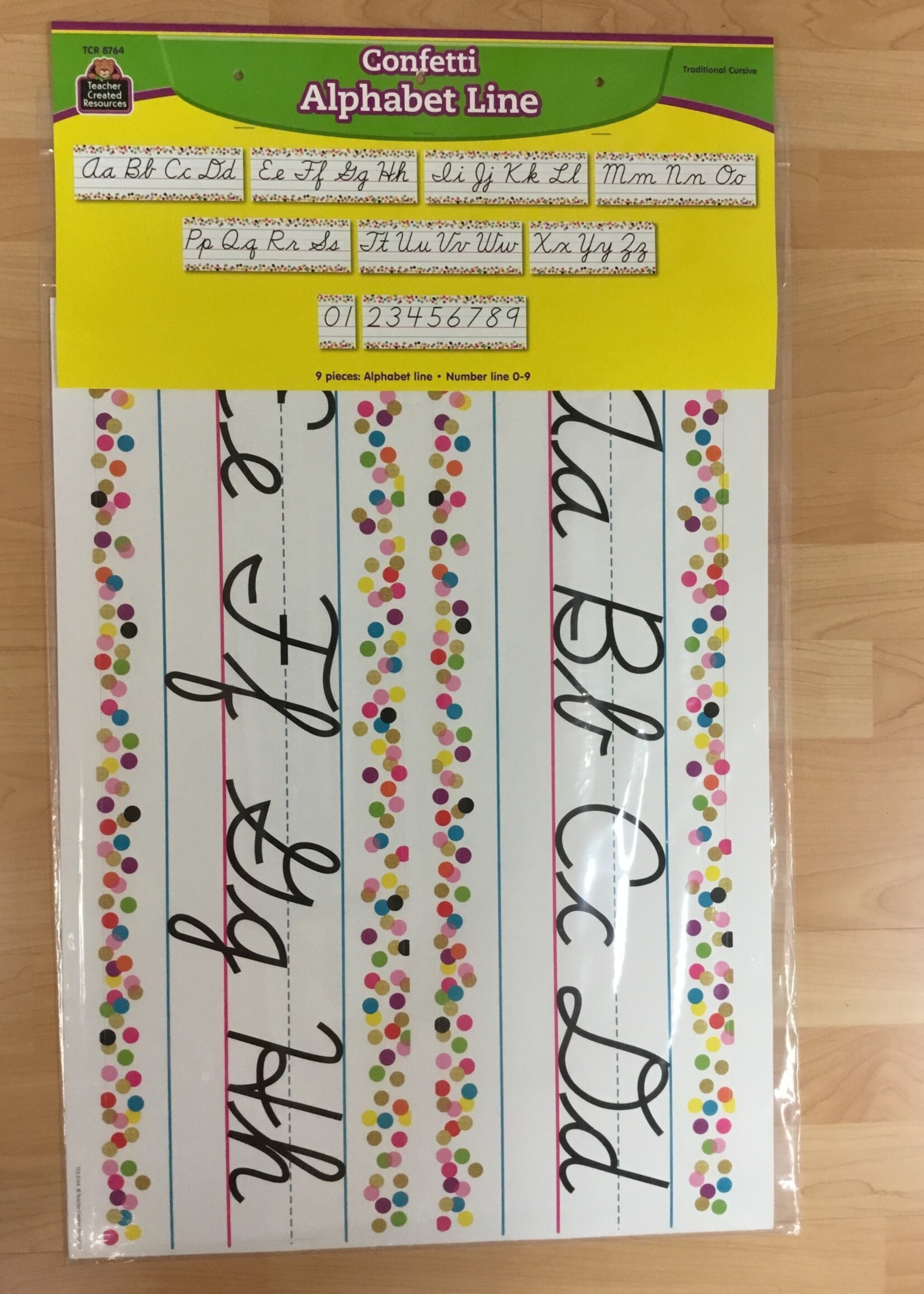 Confetti Cursive Alphabet Line