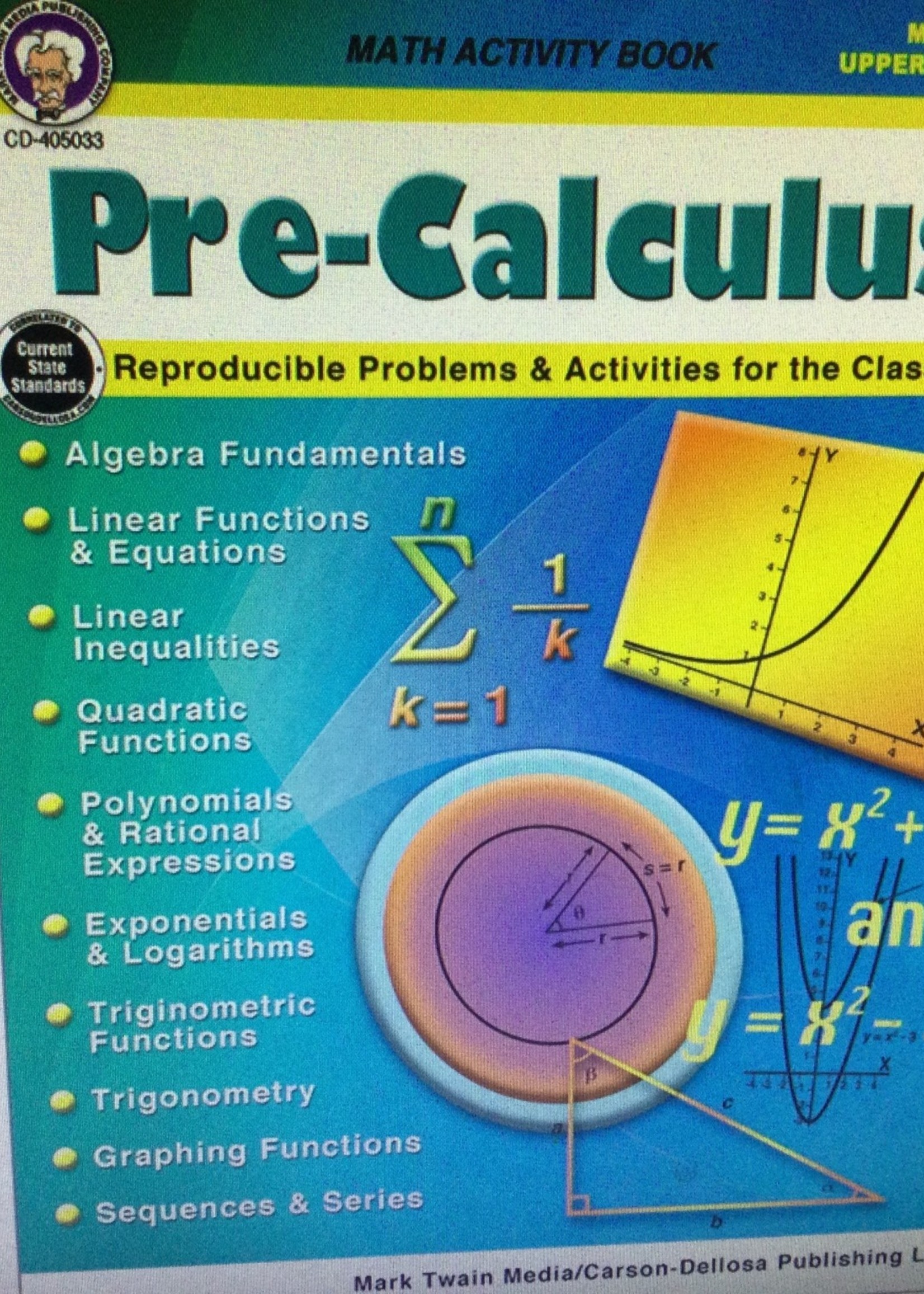 Pre-Calculus Book Middle & Upper Grades