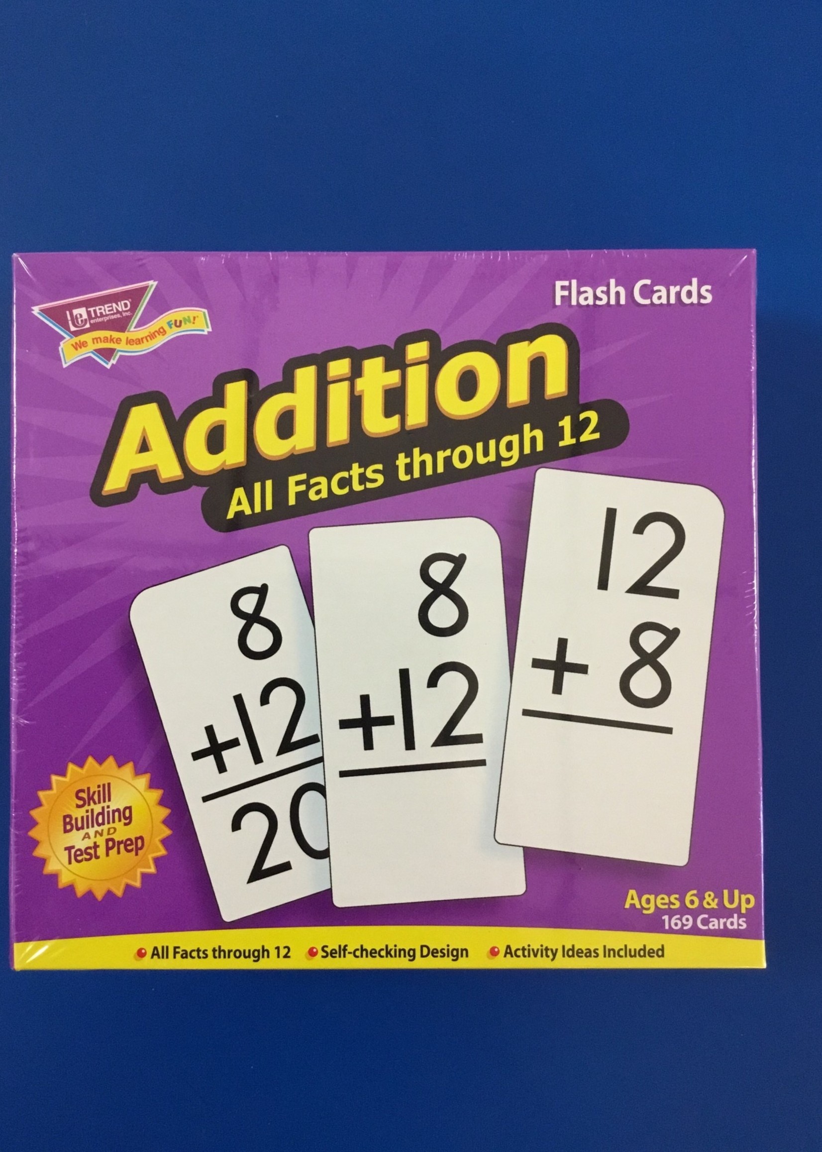 Addition 0-12 Flash Cards (169 Cards)
