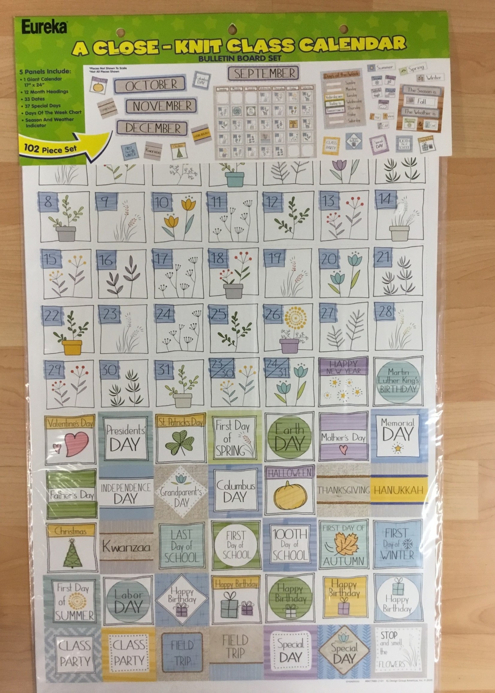 A Close Knit Class Calendar Bulletin Board