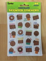 Chocolate Scented Stickers 80pc