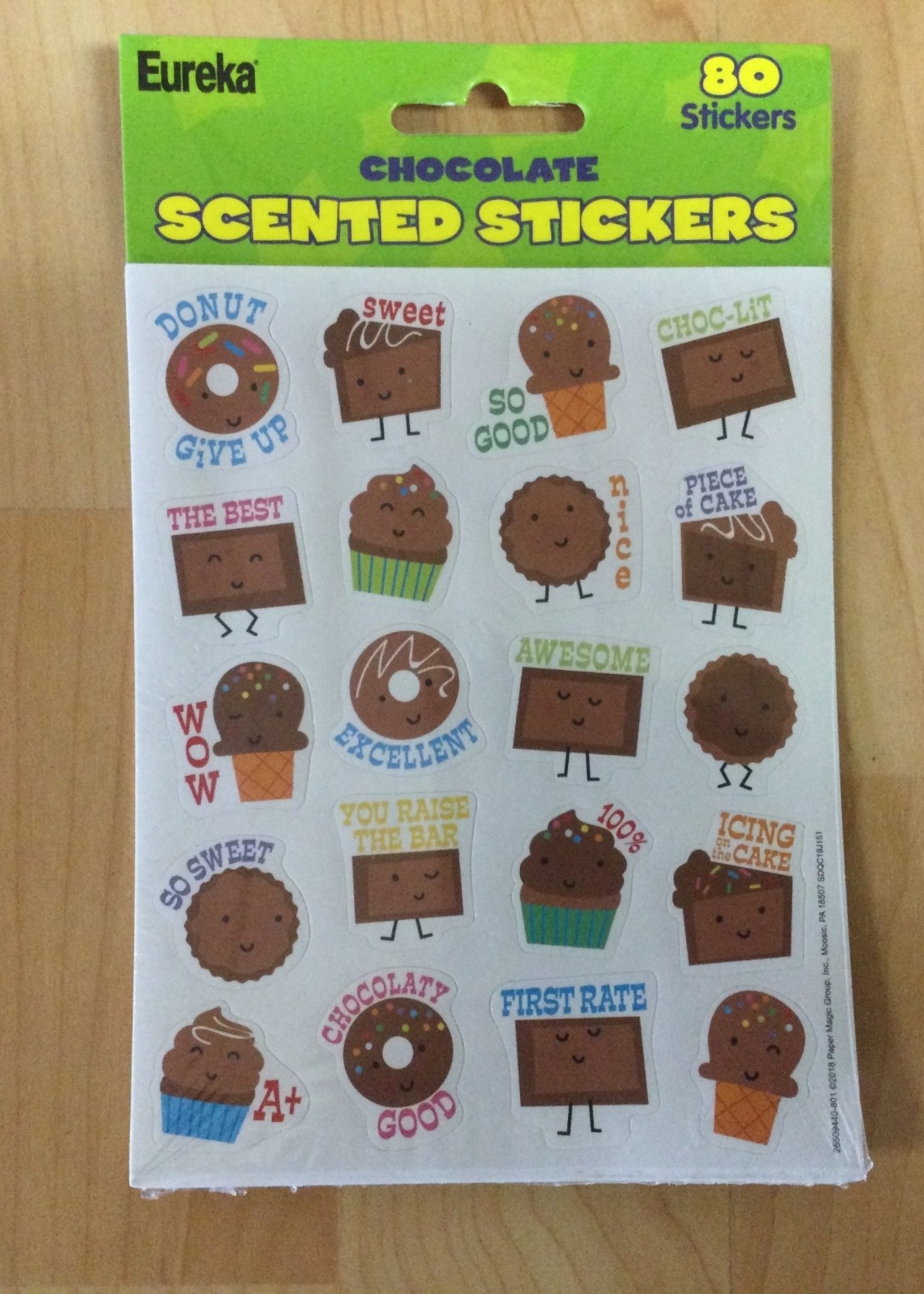 Chocolate Scented Stickers 80pc