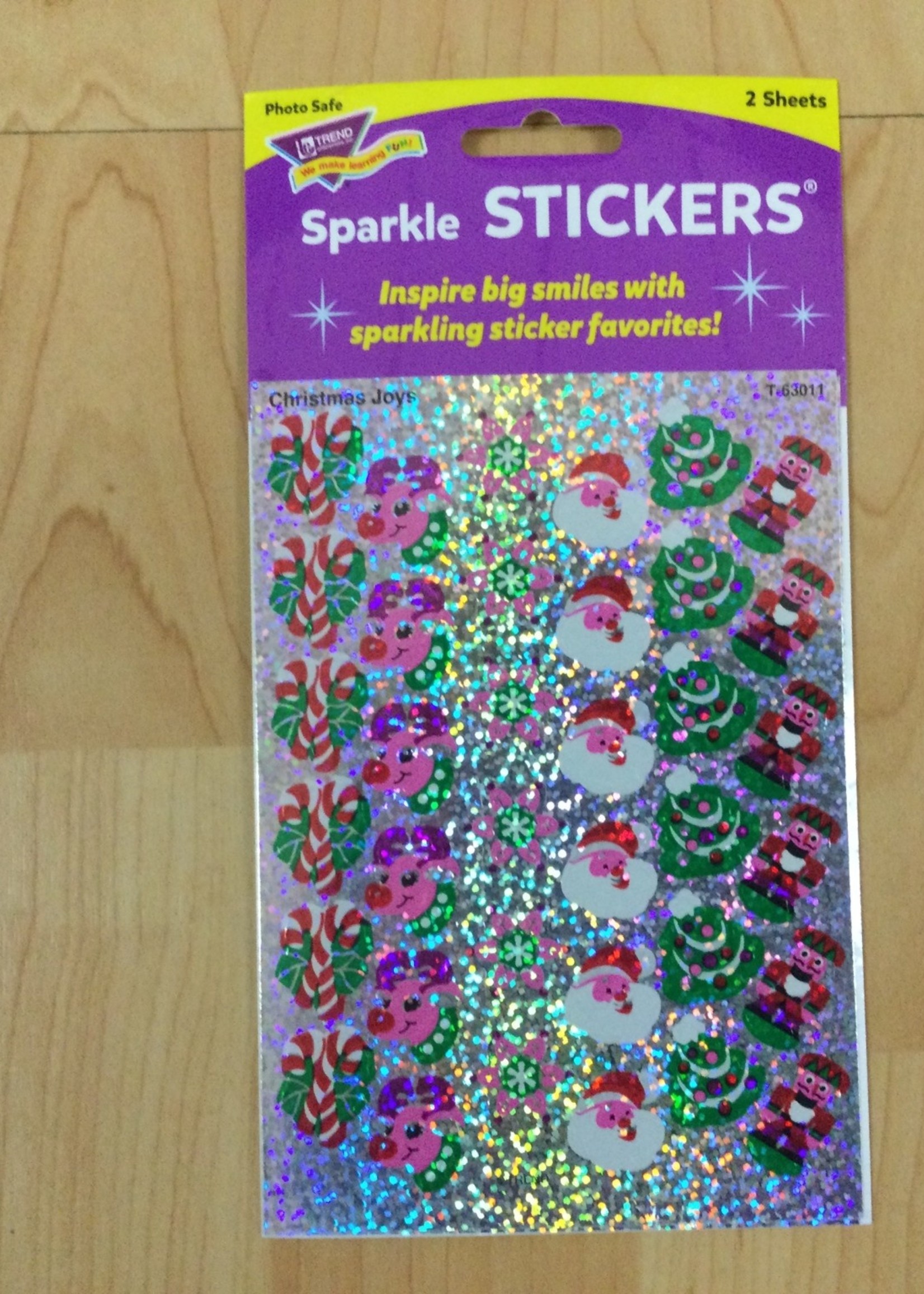 Christmas Joys Sparkle Stickers 72pc