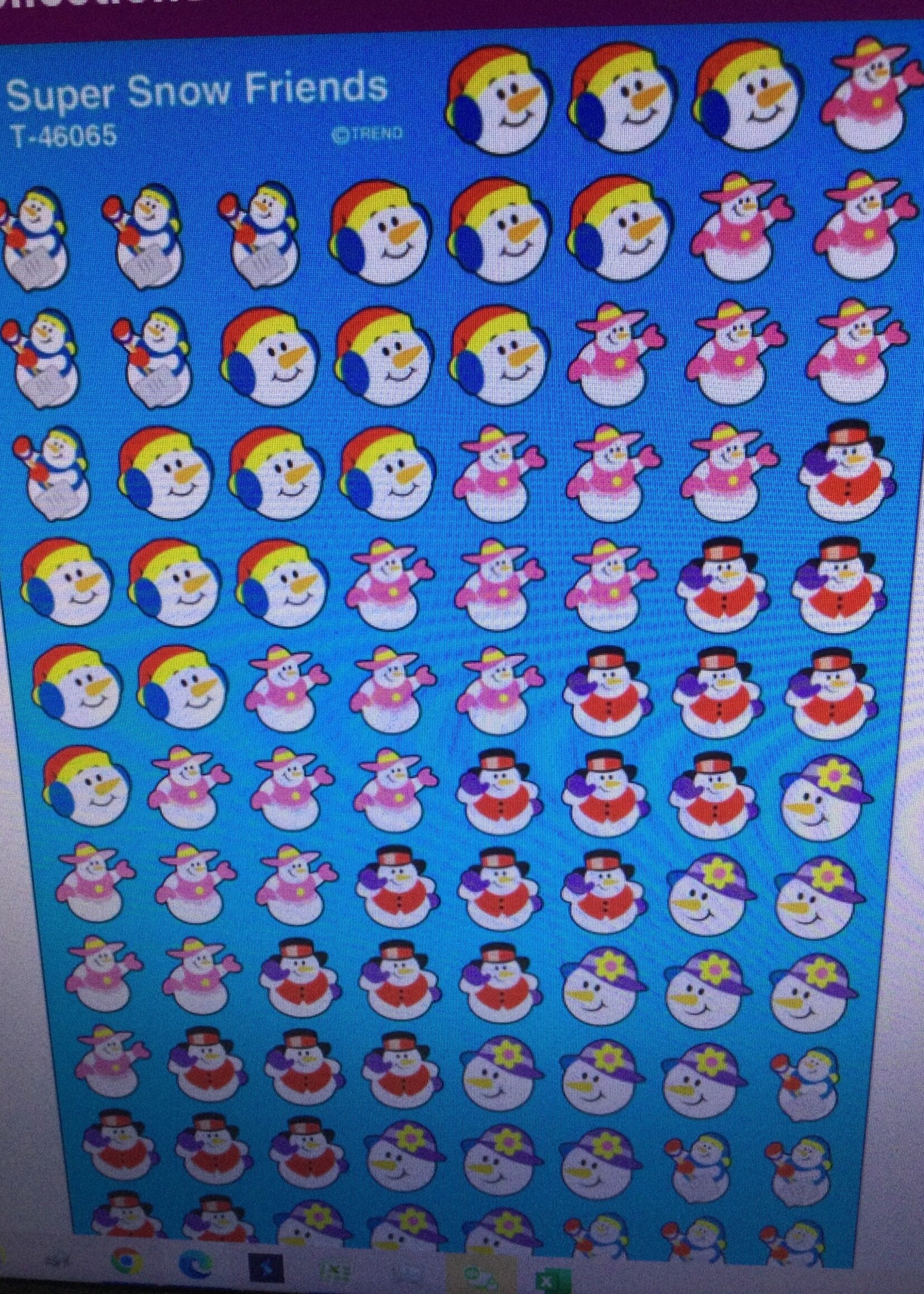 Super Snow Friends Mini Stickers (800)