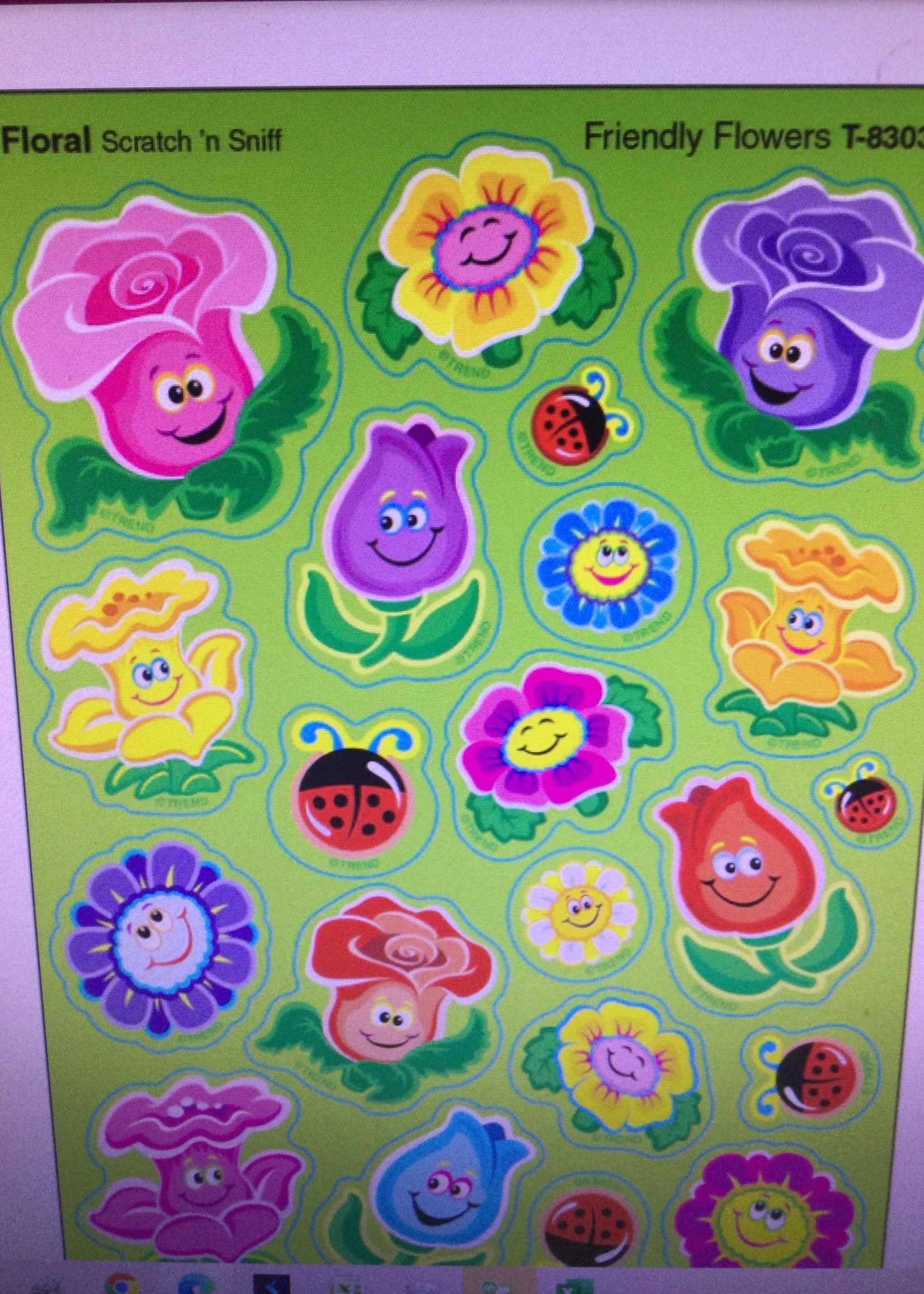 Friendly Flower Stinky Stickers 4 sheets