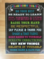 Chalkboard  Brights Classroom Rules Chart