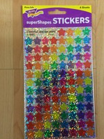 Colorful Sparkle Stars Mini Stickers 4 sheets