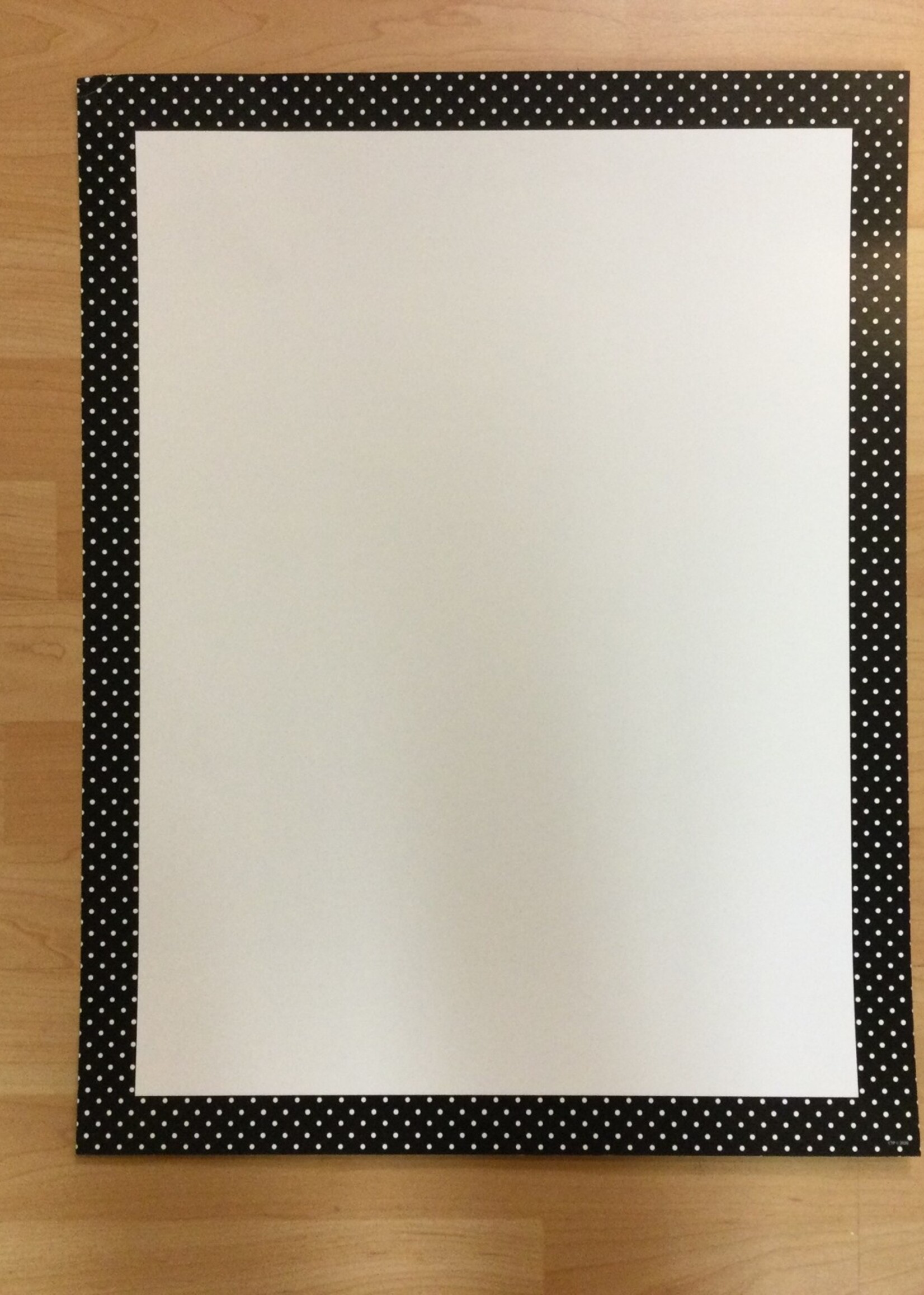 Black Polka Dot Blank Chart