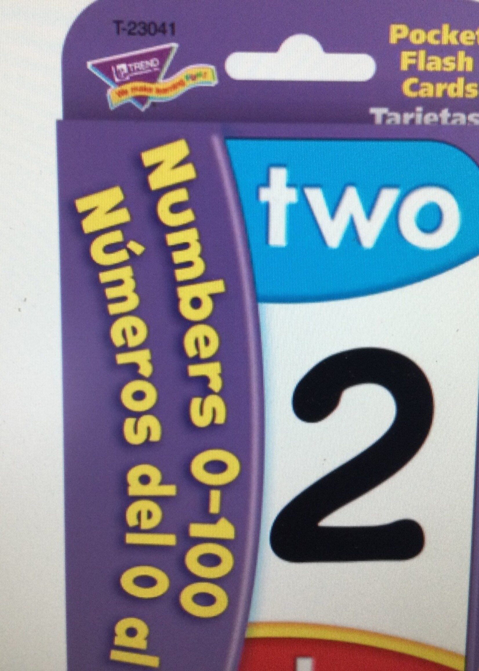 Numbers 0-100 English/Spanish Pocket Flash Cards