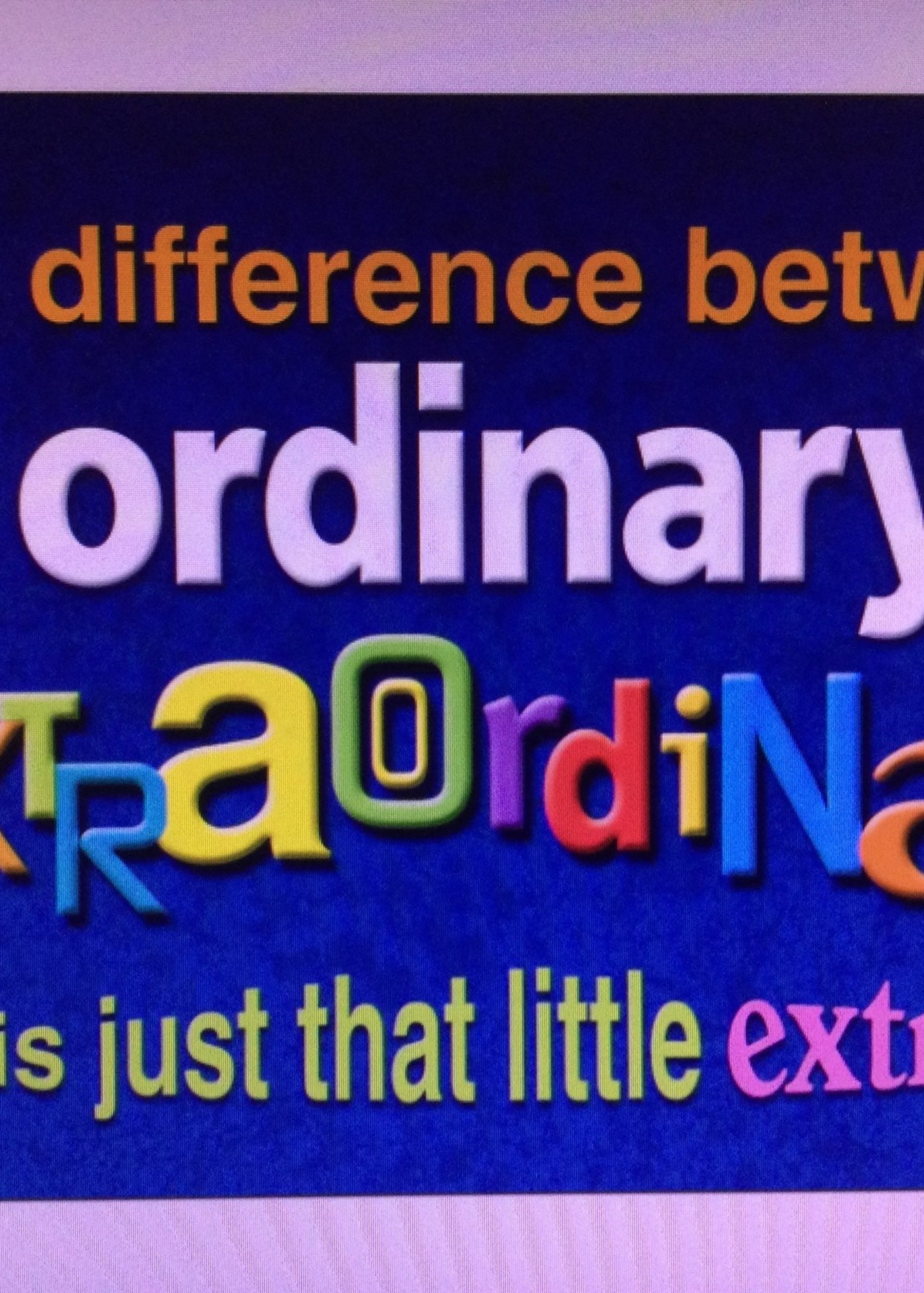 The Difference Between Ordinary Poster