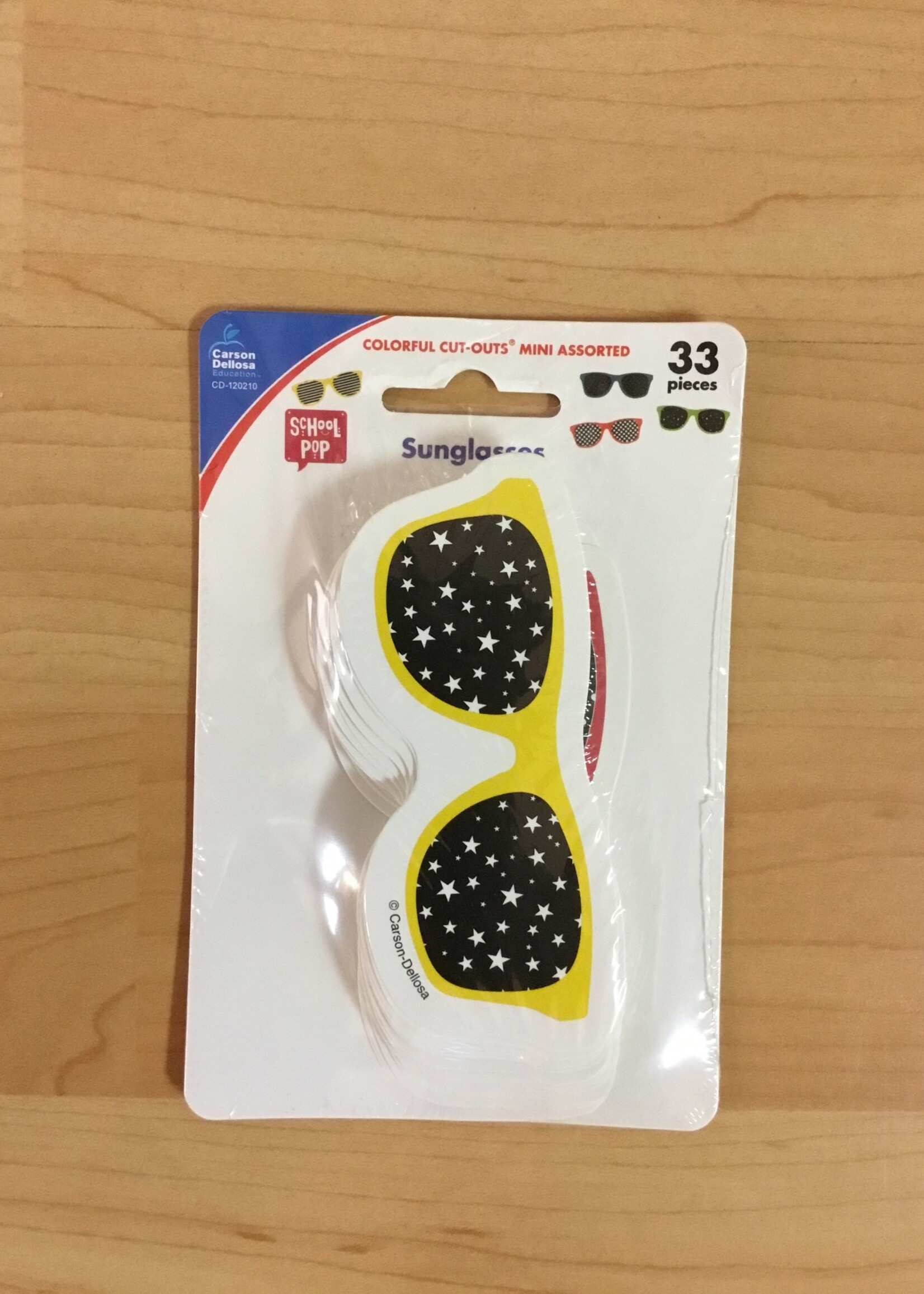 School Pop Sunglasses Mini Cutouts 33pc