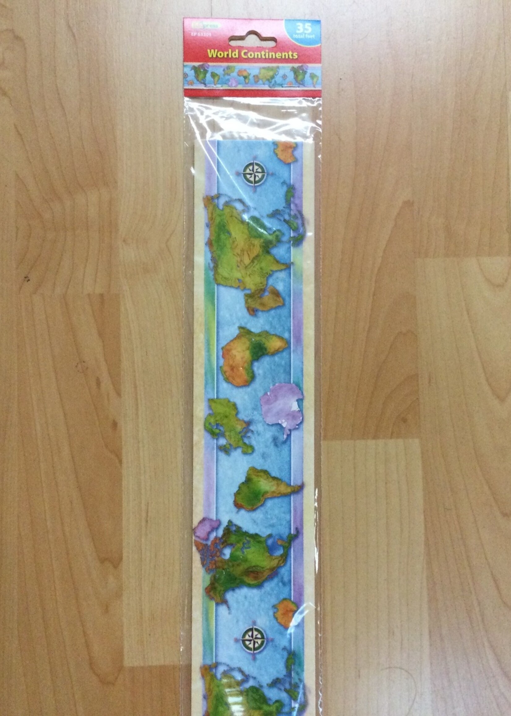 World Continents Straight Border 35'