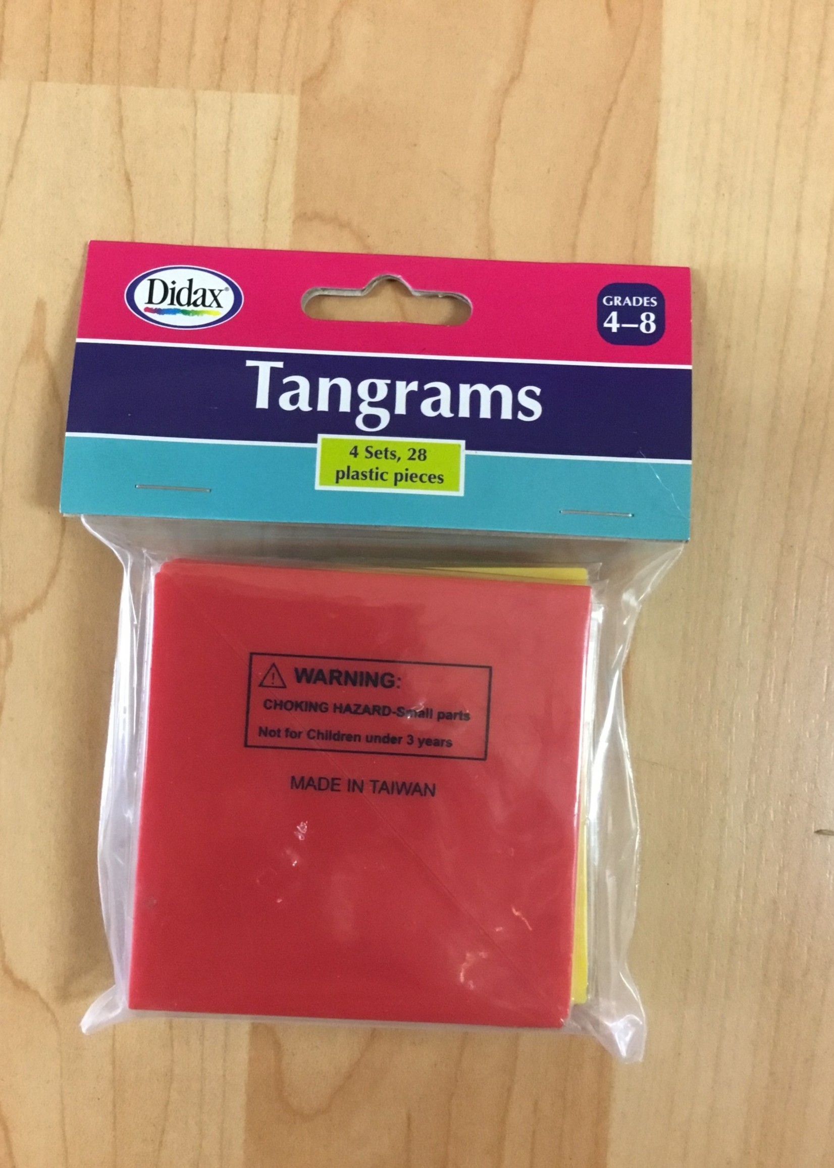 Tangrams 4 Sets, 28 plastic pieces