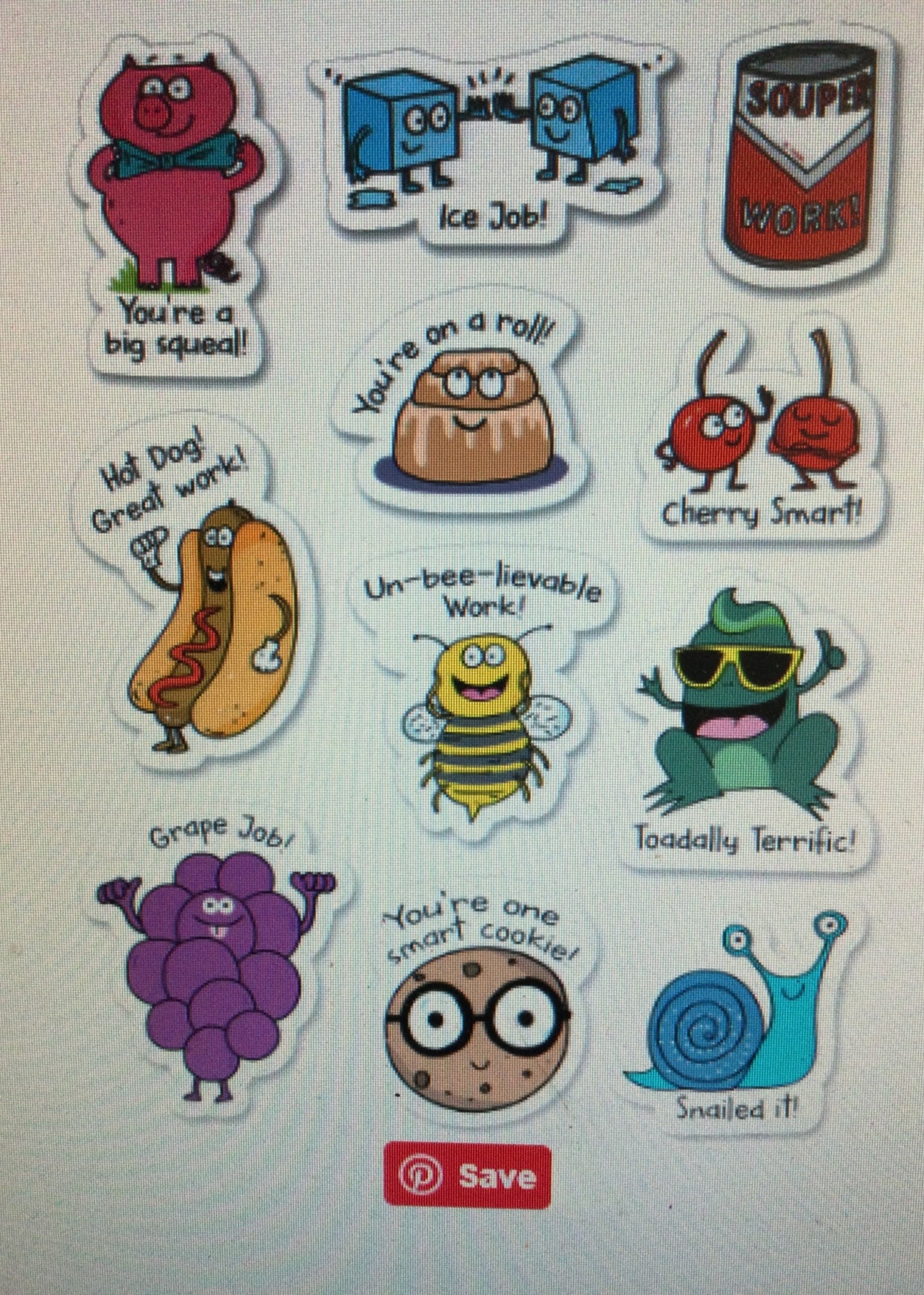 Punny Rewards Stickers 55pc