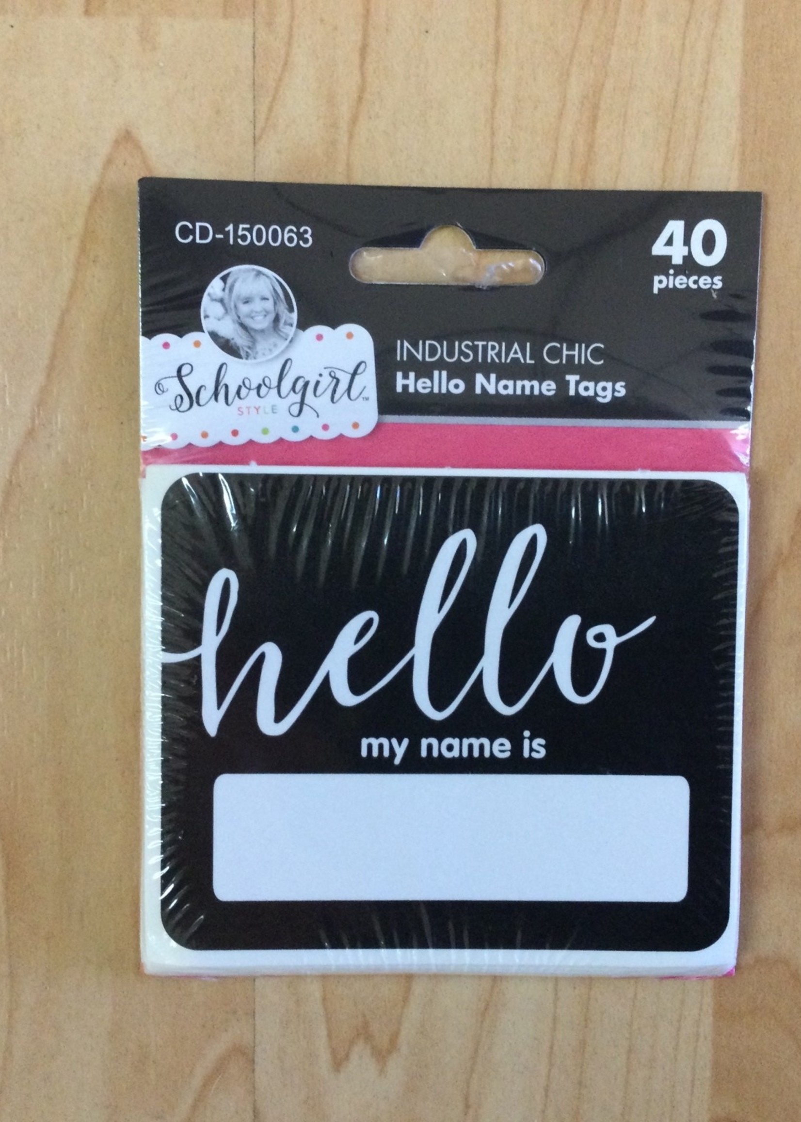 Schoolgirl Style Industrial Chic Hello Name Tags