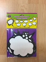 Black & White Speech/Thought Bubbles Cutouts 30pc