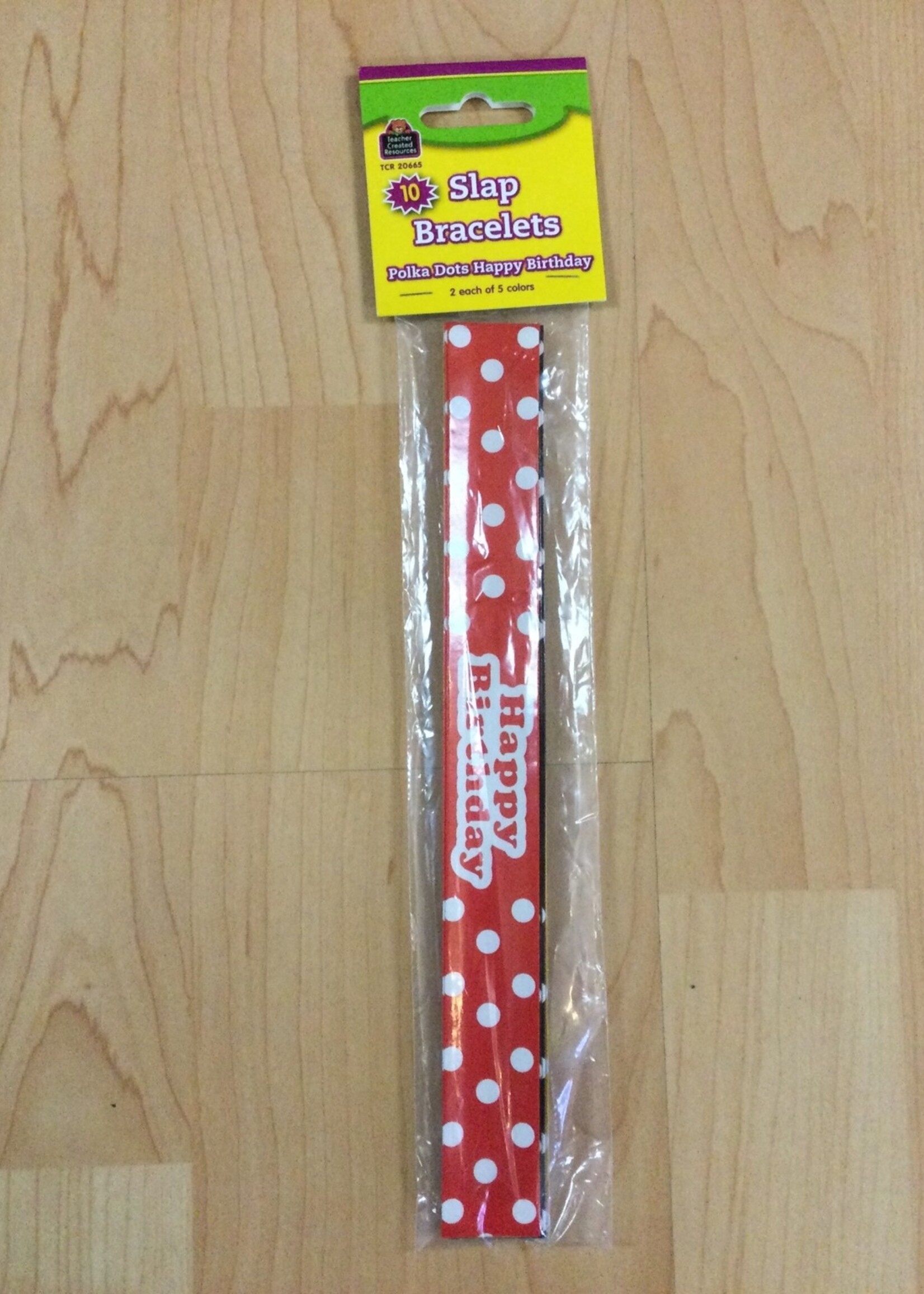 Polka Dot Happy Birthday Slap Bracelet 10 pk