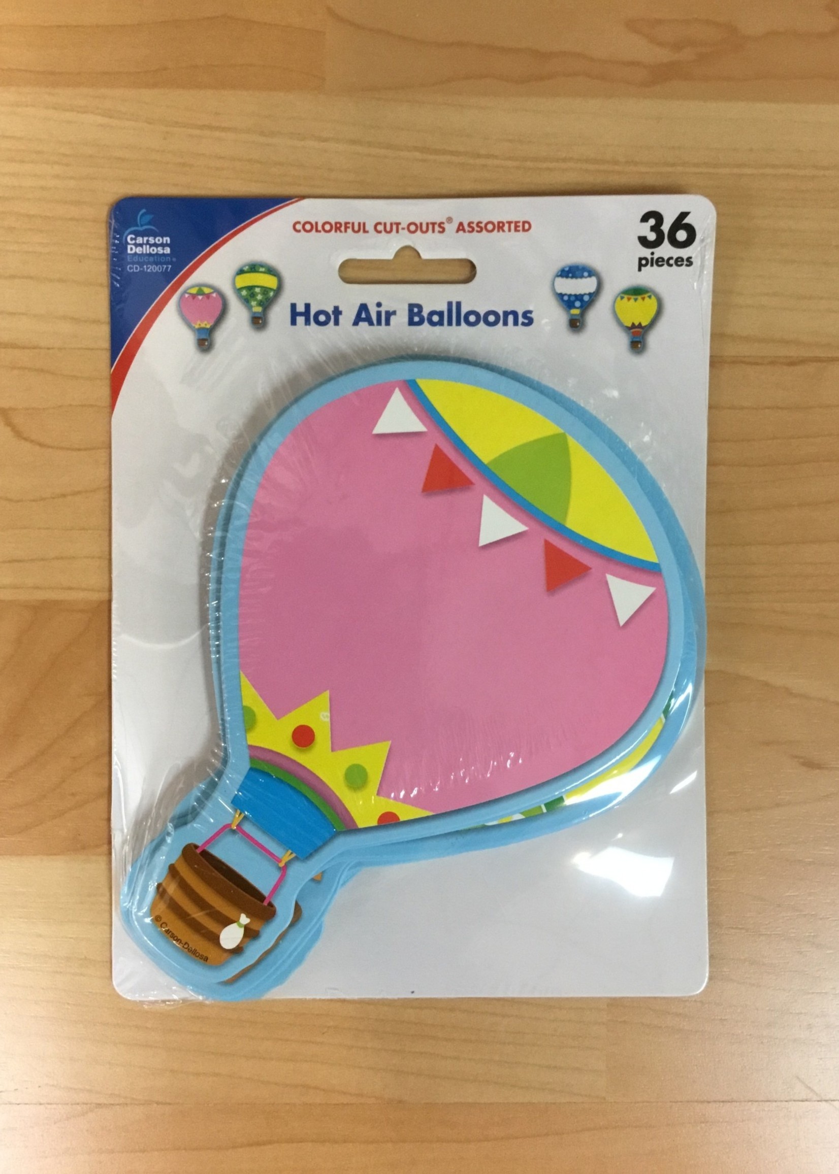 Hot Air Balloons Cutouts 36pc