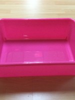 Large Pink Plastic Storage Bin