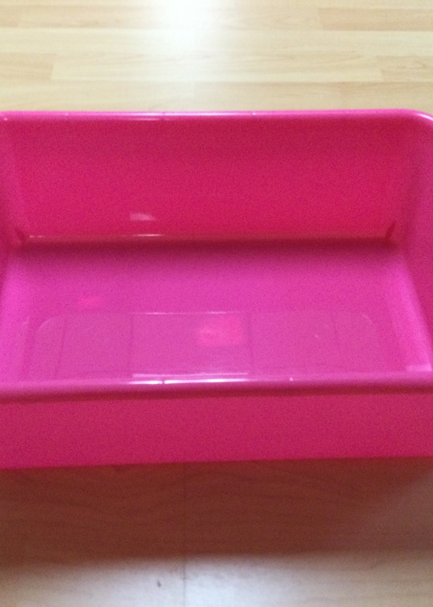 Large Pink Plastic Storage Bin