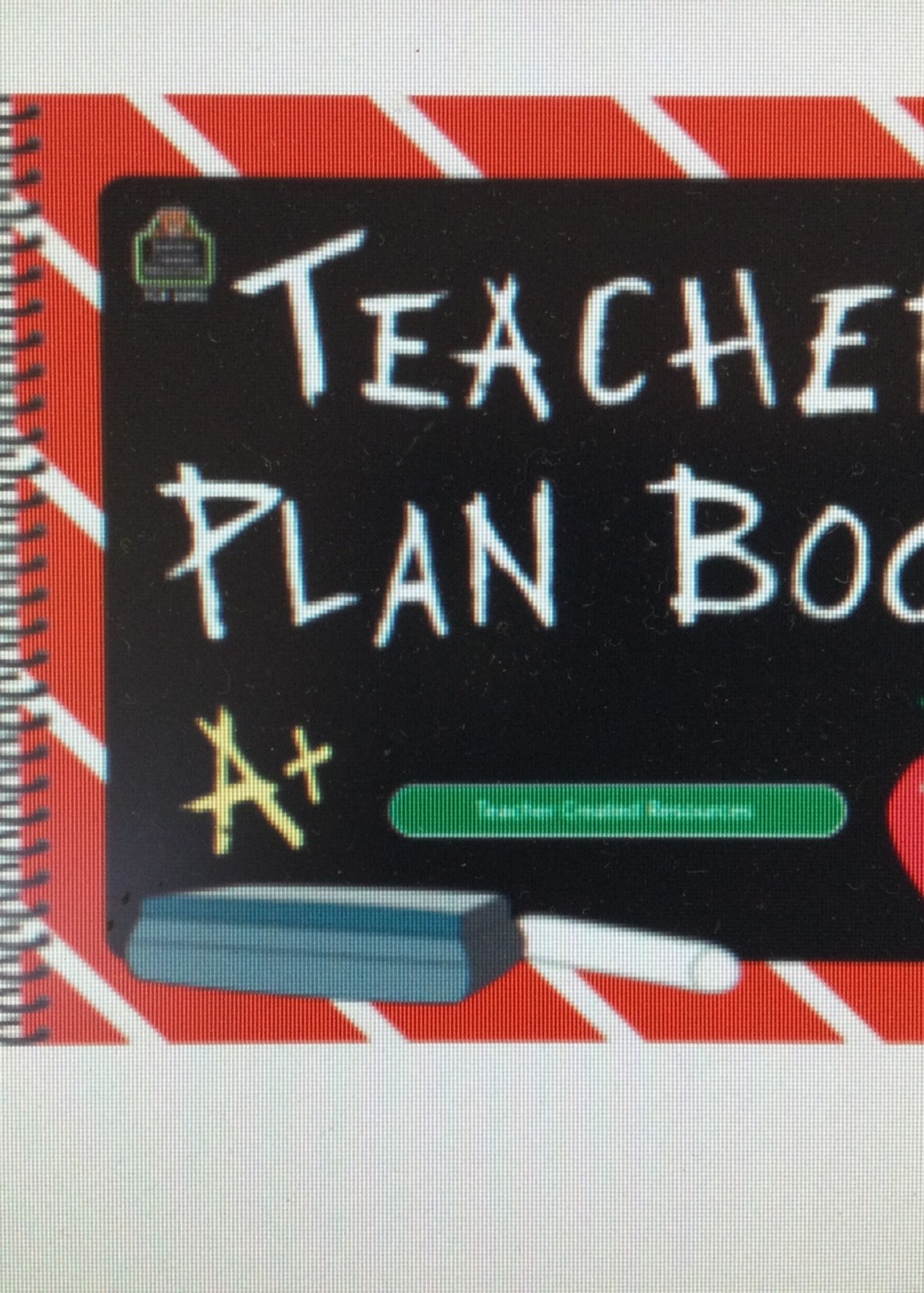Red Stripes Teacher Plan Book